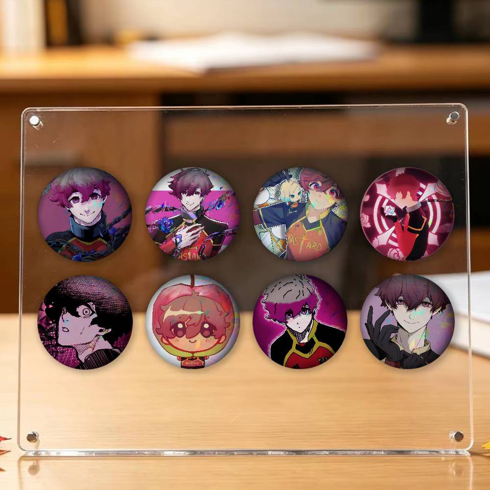 Gaming Console Buttons - Broches redondos de personajes de anime