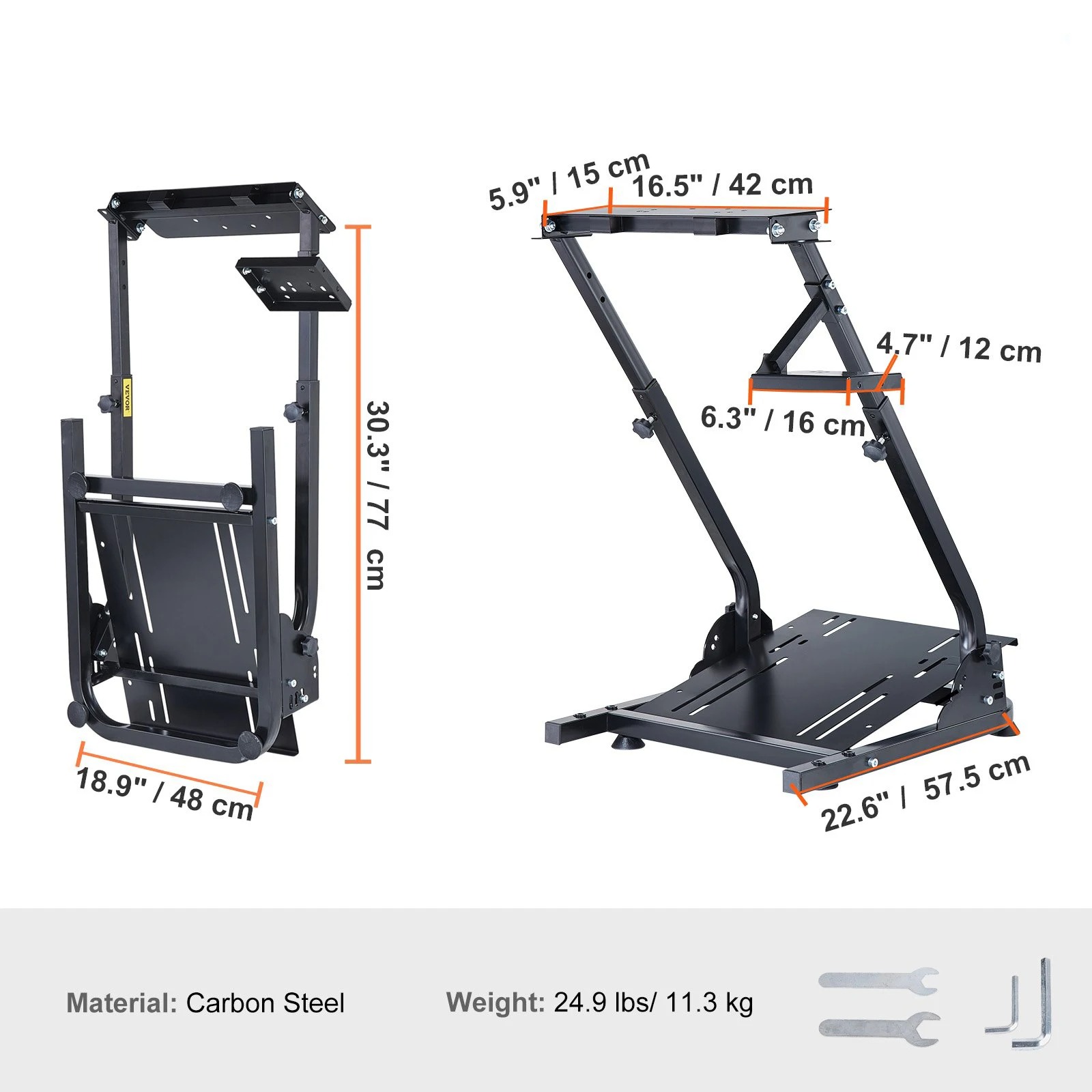 Steering Wheel Gaming - Soporte ajustable para simulador de carreras,