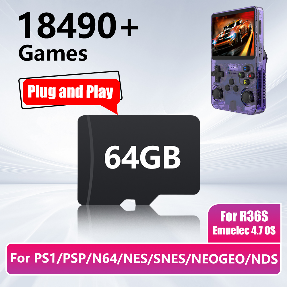 Gaming Console Emulator - Tarjeta de Juego de 64 GB