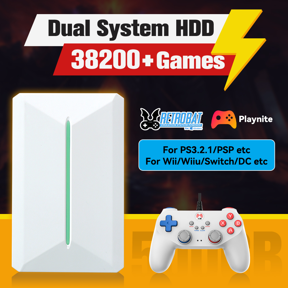 Gaming Console Emulator - Retrobat & Playnite System HDD consola