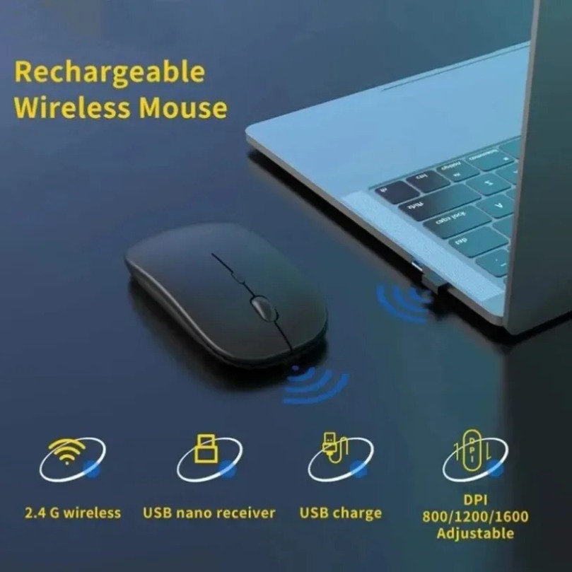 Gaming Console For Ipad - Ratón inalámbrico recargable para juegos, portátil,