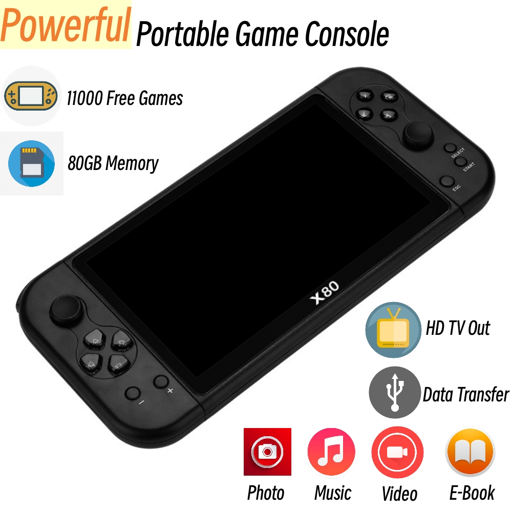 Consola de juegos portátil con - Gaming Console X80 reseña y precio